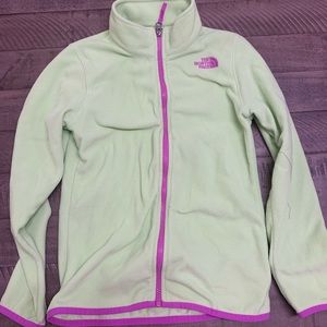lime green/purple girls fleece